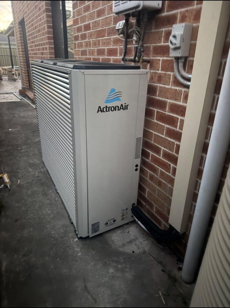ActronAir outdoor condenser installed for a ducted air conditioning system